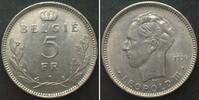 Belgien BELGIUM 5 Francs 1936 BELGIE Pos. A LEOPOLD III nickel UNC-! -