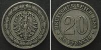 Deutschland - Kaiserreich Germany EMPIRE 20 Pfennig 1888 A Cu-Ni VF-XF -