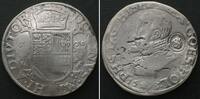 Niederlande - Holland SPANISH NL - HOLLAND 1/2 Philipsdaalder 1573 PHILIPP II countermarked silver -