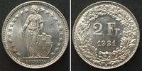 Schweiz SWITZERLAND 2 Franken 1931 silver BU!!! -