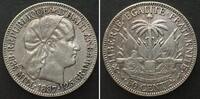 Haiti HAITI 50 Centimes 1887 silver SCARCE YEAR! XF -