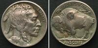 Vereinigte Staaten von Amerika US 1918 S, San Francisco, Type 2 Buffalo Nickel 5 Cents VF+, SCARCE! -