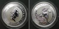 Australien AUSTRALIAN KOOKABURRA 1 Dollar 1997, Privy mark ZURICH, silver 1 oz, BU -
