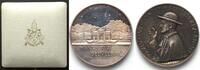 Vatikan - Medaillen PAUL VI. Silver medal 1964, MANVS TVA DEDVCET ME, 44mm, in original box -