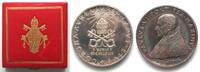 Vatikan - Medaillen PAUL VI. Silver medal 1963, INTHRONISATION, 44mm, in original box -