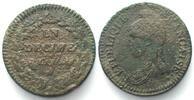 Frankreich FRANCE Decime An 4 (1795-96) A Paris, bronze XF -