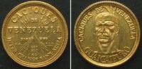 Venezuela VENEZUELA 5 Bolivares ND(1962) Guaicaipuro CACIQUES gold 1.5g RARE! -