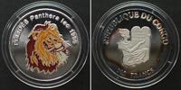 Kongo - Brazzaville CONGO REPUBLIC. 500 Francs 1996 LION silver COLORED Proof -