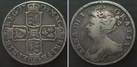 England GREAT BRITAIN. Halfcrown 1708, SEPTIMO, ANNE silver VF+ SCARCE! -
