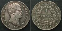 Frankreich FRANCE. Franc AN 14 (1805-06) A, Paris mint, NAPOLEON I, silver AU! -