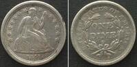 Vereinigte Staaten von Amerika US 1841 O - NEW ORLEANS SEATED LIBERTY DIME silver VF-XF -