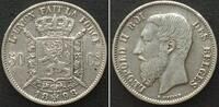 Belgien BELGIUM 50 Centimes 1898 - DES BELGES - LEOPOLD II silver SCARCE DATE! AU! -