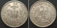 Chile CHILE. Peso 1875 silver UNC-!!! -