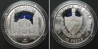 Kuba CUBA. 10 Pesos 2001 Havana Cathedral CUBAN MONUMENTS silver Proof -