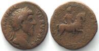 Roman Imperial LUCIUS VERUS (161-169). AE As 162-163 AD, Emperor on horse, VF/F -