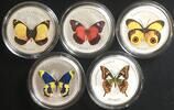 Vanuatu VANUATU 5 x 10 Vatu 2006 BUTTERFLIES colored Proof -