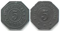 Schönberg (Nieder-Bayern) Germany SCHÖNBERG (Lower Bavaria) 5 Pfennig ND, NOTGELD, zinc RARE! -