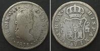 Spanien SPAIN 2 Reales 1811 CI, Cadiz mint, FERNANDO VII silver VF -