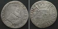 Belgien - Brabant SPANISH NL - BRABANT. 1/5 Filipsdaalder 1566, Antwerp mint, FELIPE II silver VF -