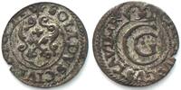 Riga Swedish RIGA Solidus 1654, CARL X GUSTAV, billon, AU! -