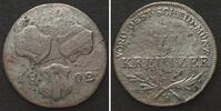 Haus Habsburg German FURTHER AUSTRIA. 6 Kreutzer 1802 H, FRANZ II billon VF+ -