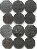 Deutschland - Notmünzen GERMAN NOTGELD. 6 coins, M, N -