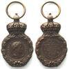 Frankreich - Orden und Abzeichen SAINT HELENA MEDAL 1857 NAPOLEON I miniature, bronze, 31x18mm AU -