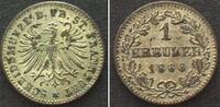 Frankfurt German FRANKFURT City. Kreuzer 1860 billon AU -