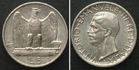 Italien ITALY. 5 Lire 1927, VITTORIO EMANUELE III, silver UNC!!! -
