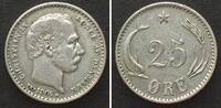 Dänemark DENMARK 25 Ore 1904 CHRISTIAN IX silver XF -