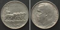 Italien ITALY. 50 Centesimi 1925 plain edge VITTORIO EMANUELE III nickel UNC-!!! -