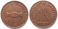 Spanien - Katalonien HOSPITALET DE LOBREGAT 1 KG bread ND (1931-39) COOPERATIVA EL RESPETO MUTUO 30mm -