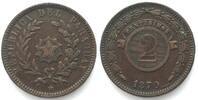 Paraguay PARAGUAY. 2 Centesimos 1870 copper VF+ -