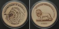 Kongo - Kinshasa CONGO 5 Francs 2005 Gorilla WWF maple wood FIRST WOODEN COIN EVER! -