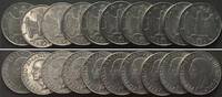 Italien ITALY 10 x 1 Lira 1940 Yr. XVIII, VITTORIO EMANUELE III steel, non-magnetic UNC! -