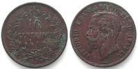 Italien ITALY. 10 Centesimi 1862, VITTORIO EMANUELE II, copper, XF, SCARCE! -