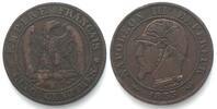 Frankreich SATYRIC 5 centimes 1855 W, NAPOLEON III reengraved w. Prussian pickelhaube -