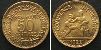 Frankreich FRANCE. 50 Centimes 1922, Al-Bro, UNC! -