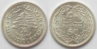 Libanon LEBANON. 50 Piastres 1952, silver, BU! -
