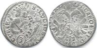 Schweiz - Graubünden Swiss CHUR City 3 Kreuzer 1735 - TRIAL STRIKE IN WHITE METAL - RARE! -