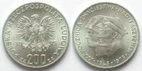Polen POLAND. 200 Zlotych 1975, Victory over Fascism, silver, UNC -