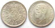Rumänien ROMANIA. 50 Bani 1914, Carol I, silver, UNC! -