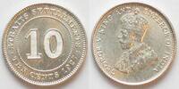 Straits Settlements STRAITS SETTLEMENTS. 10 cents 1927, George V, silver, UNC! -