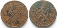 Schweden SWEDEN 2 Ore 1750 Avesta FREDERICK I copper aVF -