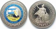 England GREAT BRITAIN Trade Dollar 1998 50TH ANN. OF ISRAEL colored SCARCE! -