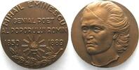 Rumänien - Medaillen ROMANIA 100th Years of Death MIHAI EMINESCU 1989 Bronze medal 60mm -