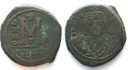 Byzanz Byzantine MAURICIUS TIBERIUS AE Follis 30mm Theupolis ANNO X = 591 -