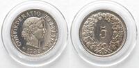 Schweiz SWITZERLAND 5 Rappen 1933 Cu-Ni SPECIMEN BU! -