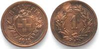 Schweiz SWITZERLAND 1 Rappen 1911 bronze AU! -