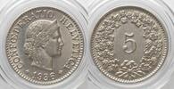 Schweiz SWITZERLAND 5 Rappen 1936 nickel BU! -